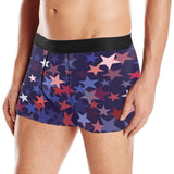 Red blue star pattern Men's All Over Print Boxer Briefs Men's Underwear