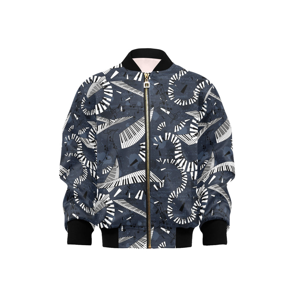Piano Pattern Print Design 02 Kids' Boys' Girls' Bomber Jacket