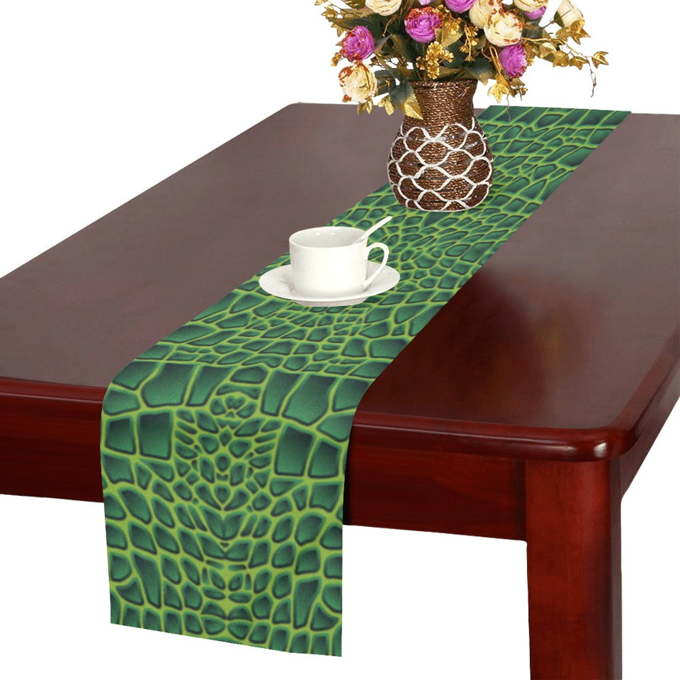 Crocodile Skin Printed Table Runner