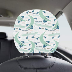 Crocodile diver pattern Car Headrest Cover