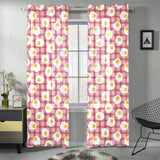 Fried Eggs Pattern Print Design 03 Gauze Curtain