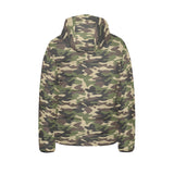 Dark Green camouflage pattern Kids' Boys' Girls' Padded Hooded Jacket
