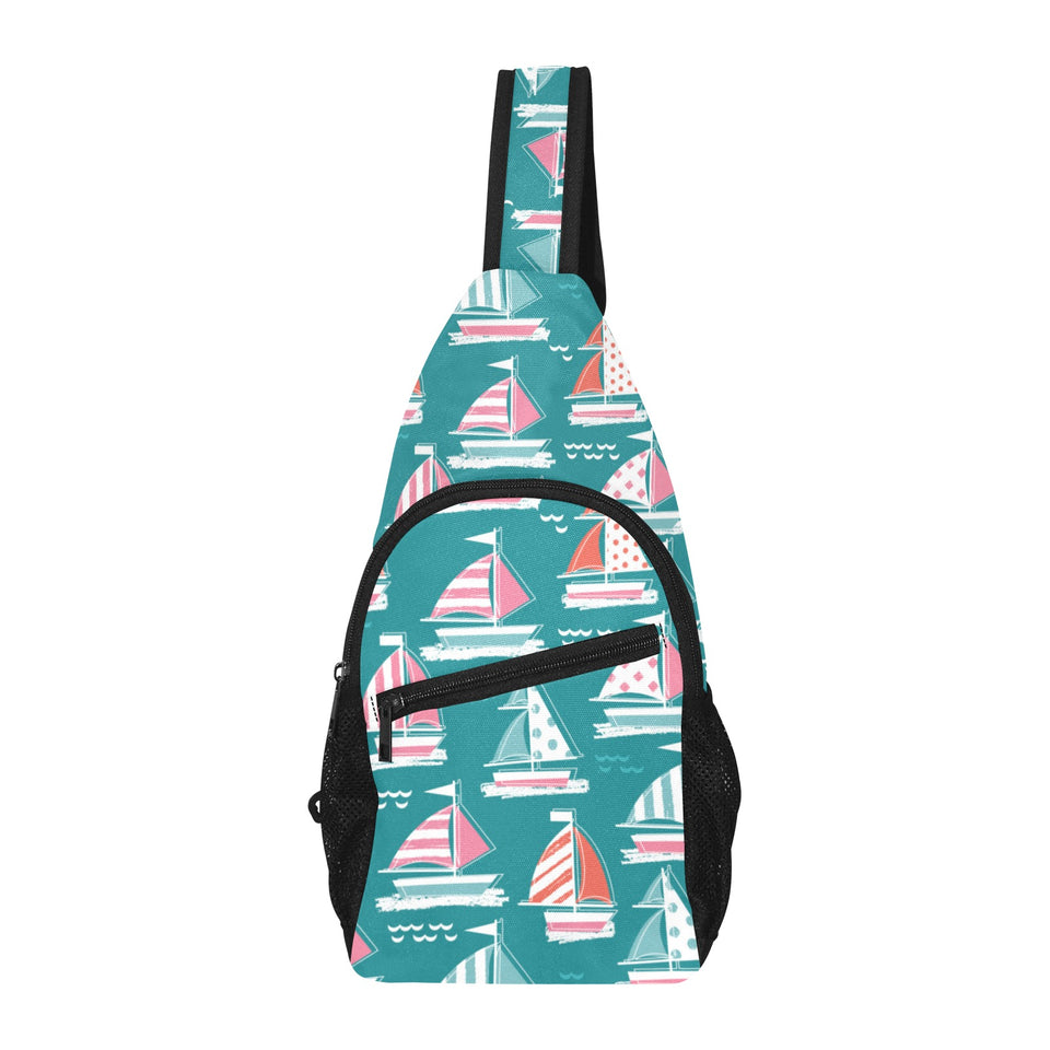 Cute sailboat pattern All Over Print Chest Bag