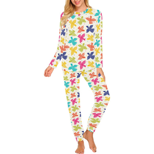 Pigeon Pattern Print Design 01 Women's All Over Print Pajama Set
