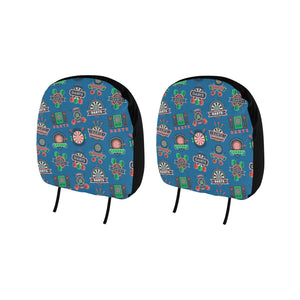 Darts Pattern Print Design 02 Car Headrest Cover