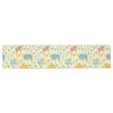 Hippopotamus Pattern Print Design 04 Table Runner