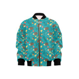 Hedgehog Pattern Print Design 01 Kids' Boys' Girls' Bomber Jacket