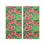 Watermelons tropical palm leaves pattern backgroun Gauze Curtain