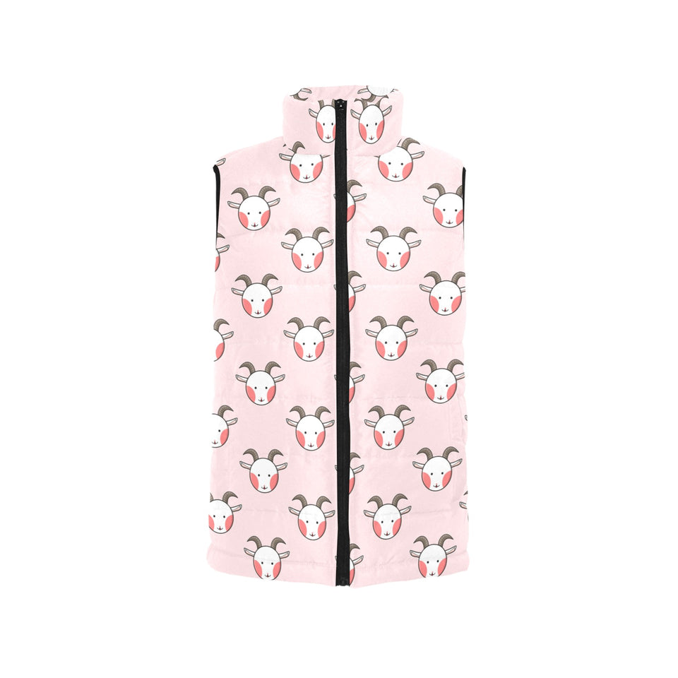 Cute goat pattern Women's Padded Vest