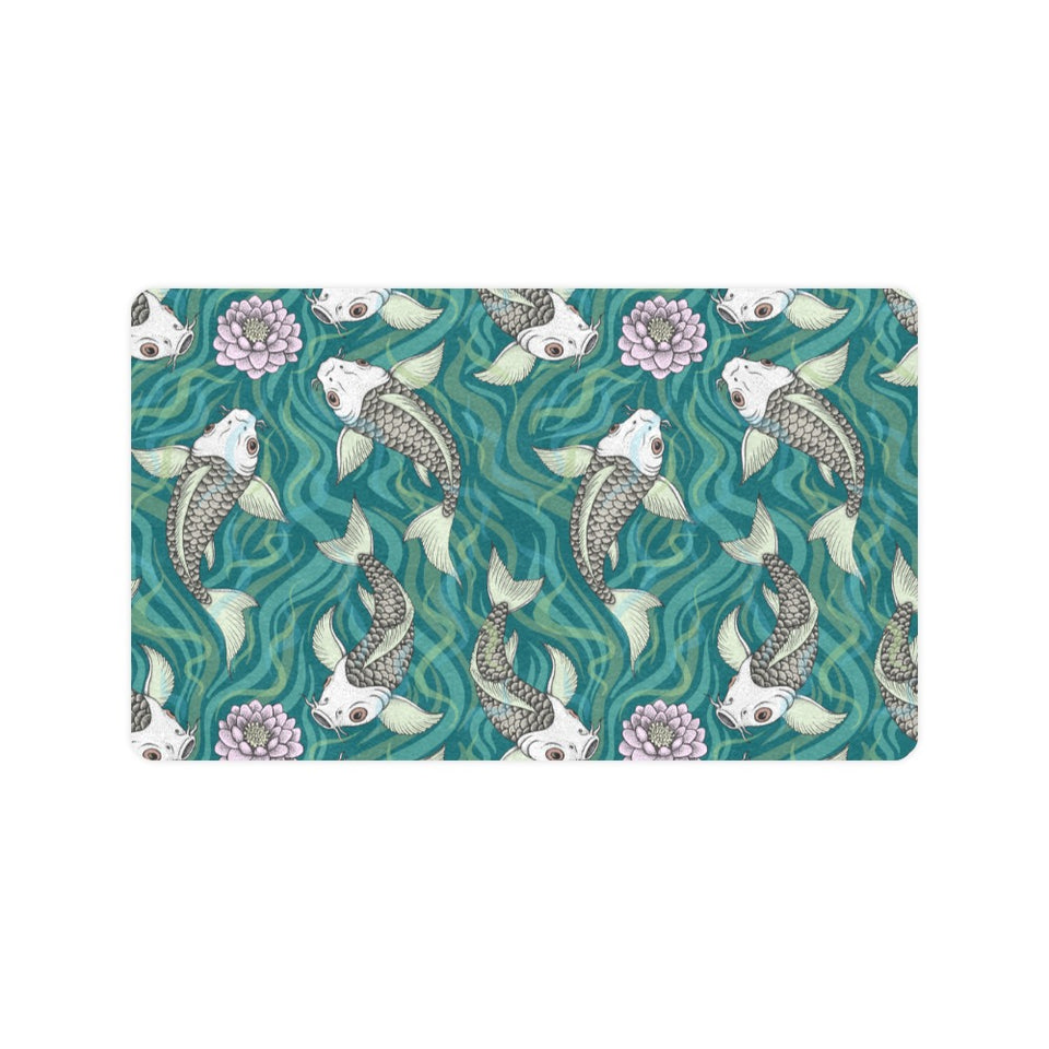 Koi Fish Carp Fish lotus pattern Doormat
