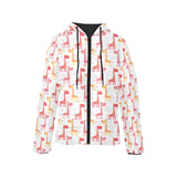 Giraffe Pattern Print Design 03 Women's Padded Hooded Jacket