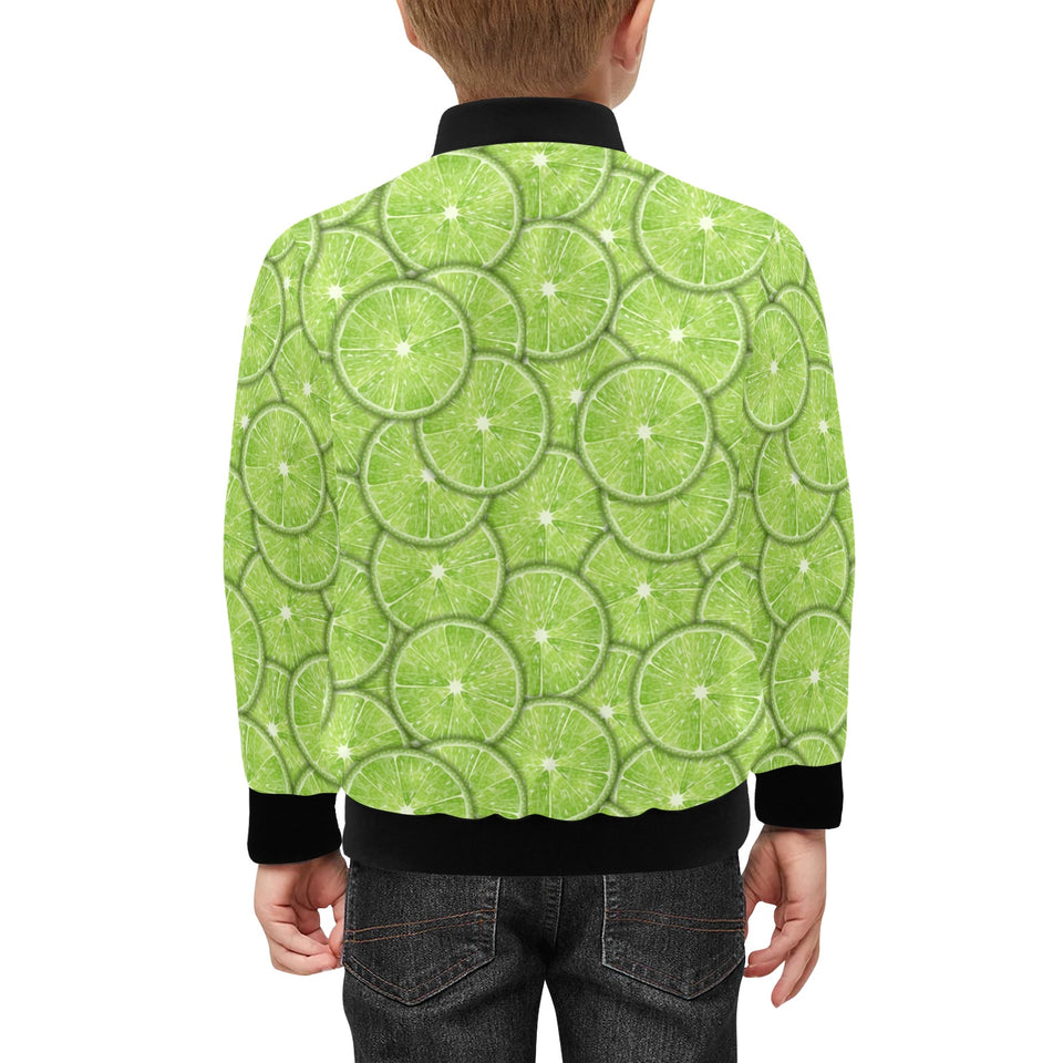 Slices of Lime pattern Kids' Boys' Girls' Bomber Jacket