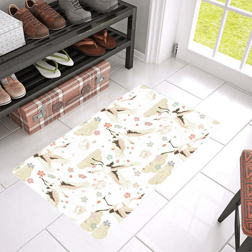 Beautiful Japanese cranes pattern Doormat