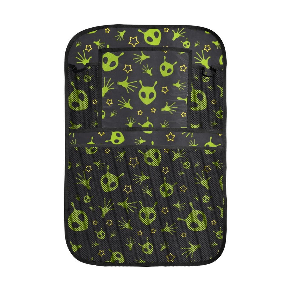 Alien Pattern Print Design 02 Car Seat Back Organizer