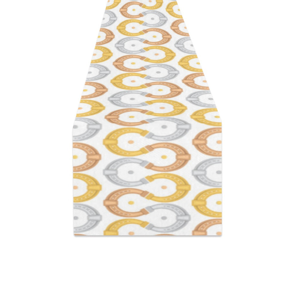 Horseshoes Pattern Print Design 03 Table Runner