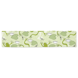 Cute frog dragonfly pattern Table Runner