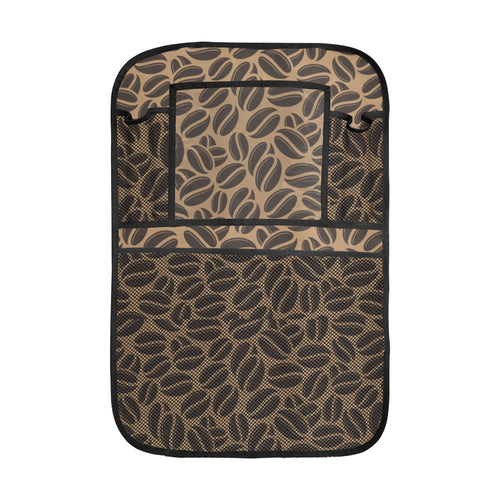 Coffee bean on brown background Car Seat Back Organizer