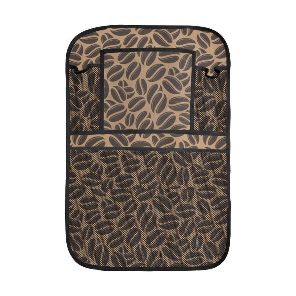 Coffee bean on brown background Car Seat Back Organizer