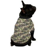 Dark Green camouflage pattern All Over Print Pet Dog Round Neck Fuzzy Shirt