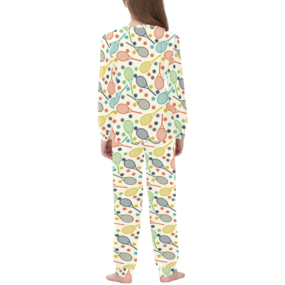 Tennis Pattern Print Design 03 Kids' Boys' Girls' All Over Print Pajama Set