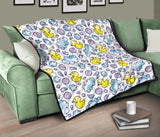 Duck Toy Pattern Print Design 01 Premium Quilt