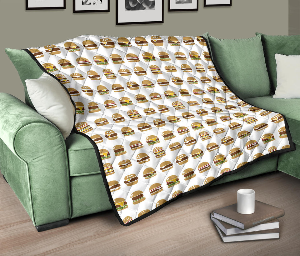 Hamburger Pattern Print Design 02 Premium Quilt