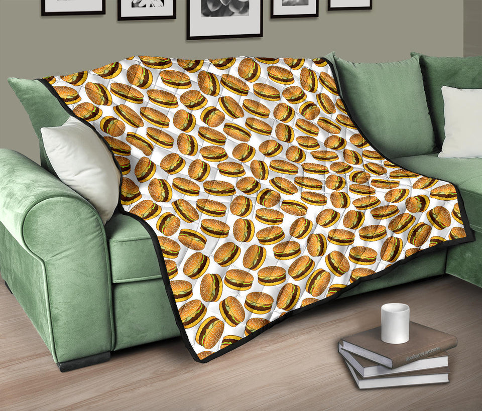 Hamburger Pattern Print Design 03 Premium Quilt