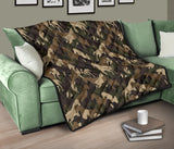 Horse Camo Camouflage Pattern Premium Quilt.