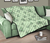 Broccoli Sketch Pattern Premium Quilt