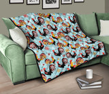 Rooster Chicken Cock Snowfalke Premium Quilt