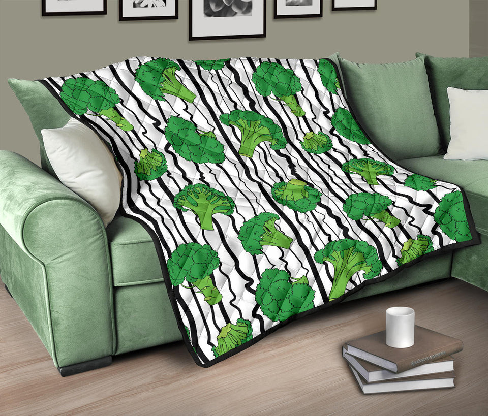 Cool Broccoli Pattern Premium Quilt