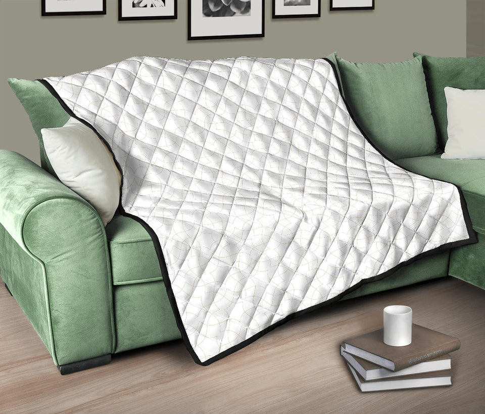 Arabic White Pattern Premium Quilt