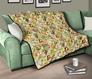Guinea Pig Pattern Print Design 04 Premium Quilt