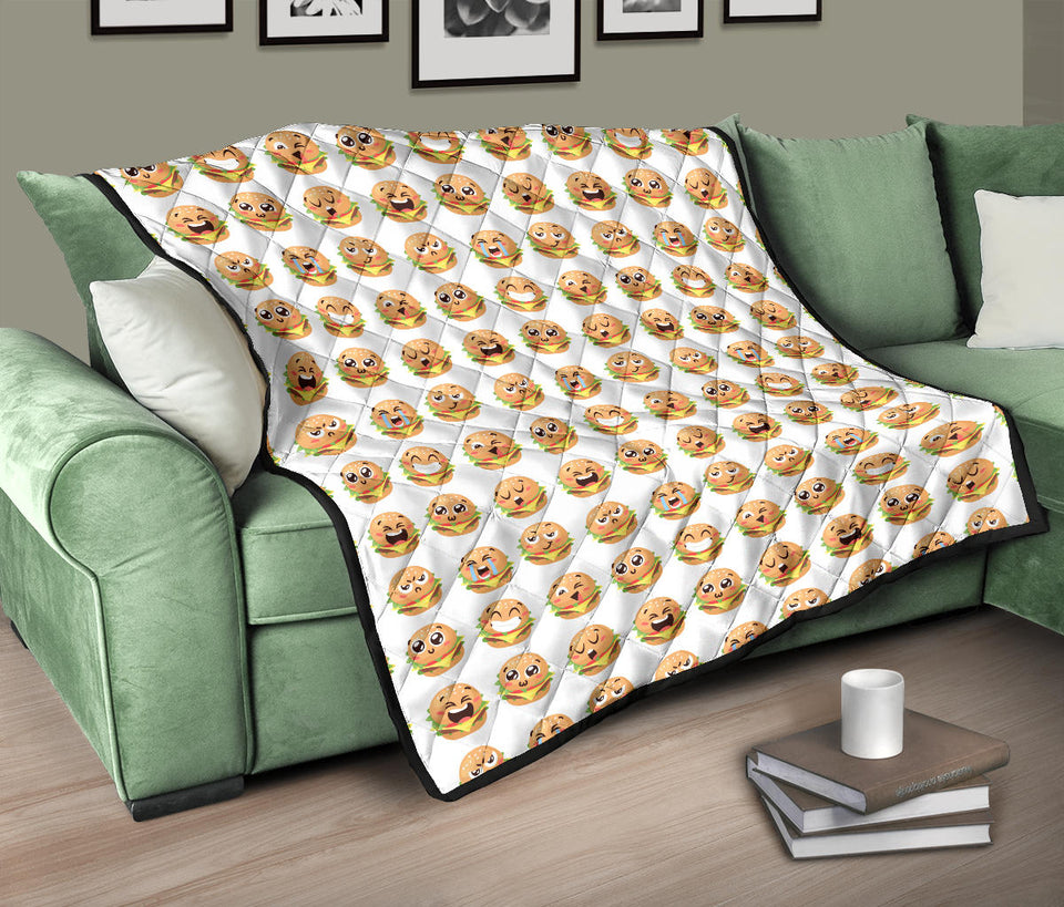 Hamburger Pattern Print Design 04 Premium Quilt