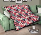 British Pattern Print Design 05 Premium Quilt