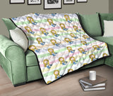 Cute Hand Drawn Mermaid Premium Quilt