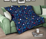 Music Notes Pattern Print Design 03 Premium Quilt