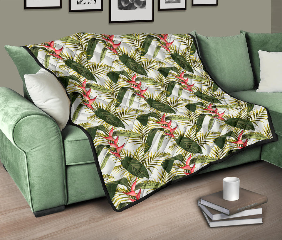Heliconia Pattern Premium Quilt