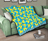 Duck Toy Pattern Print Design 04 Premium Quilt