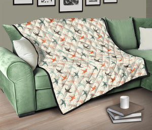 Swallow Pattern Print Design 02 Premium Quilt