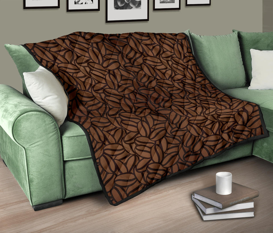 Coffee Bean Pattern Premium Quilt