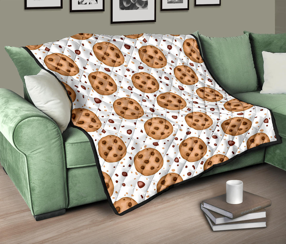 Chocolate Chip Cookie Pattern Premium Quilt