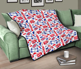 British Pattern Print Design 01 Premium Quilt