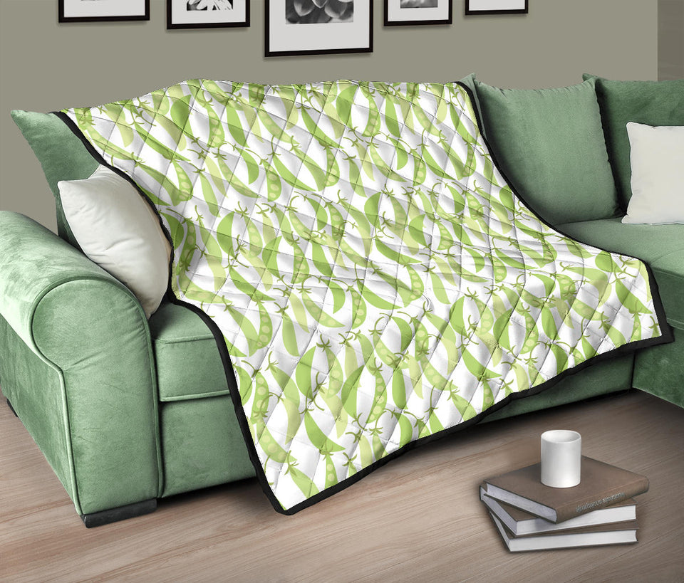 Green Peas Pattern Print Design 03 Premium Quilt