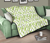 Green Peas Pattern Print Design 03 Premium Quilt