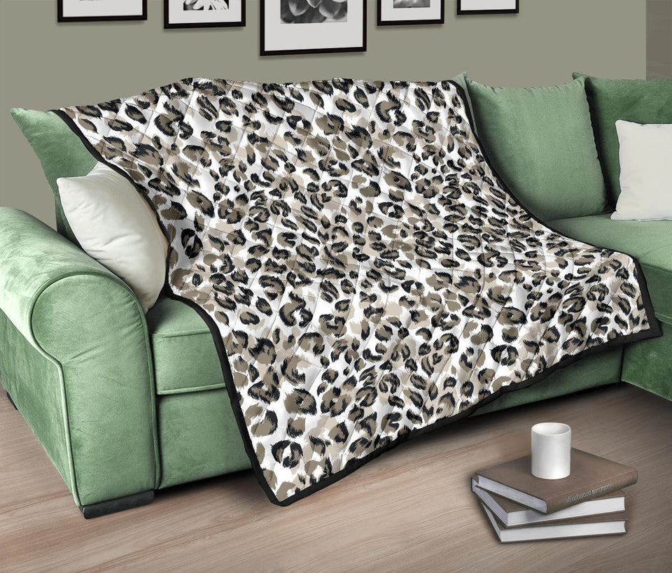 Leopard Skin Print Pattern Premium Quilt