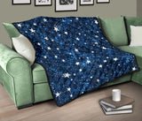 Night Sky Star Pattern Premium Quilt