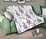Lavender Flower Design Pattern Premium Quilt