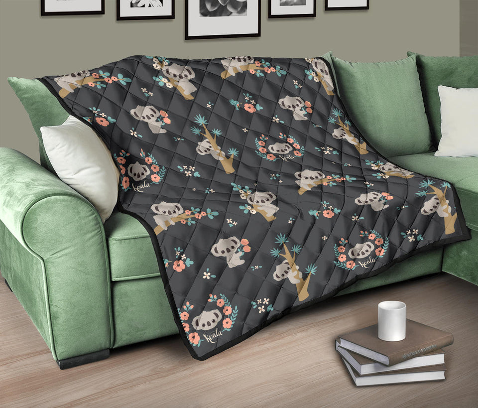 Cute Koala Pattern Premium Quilt