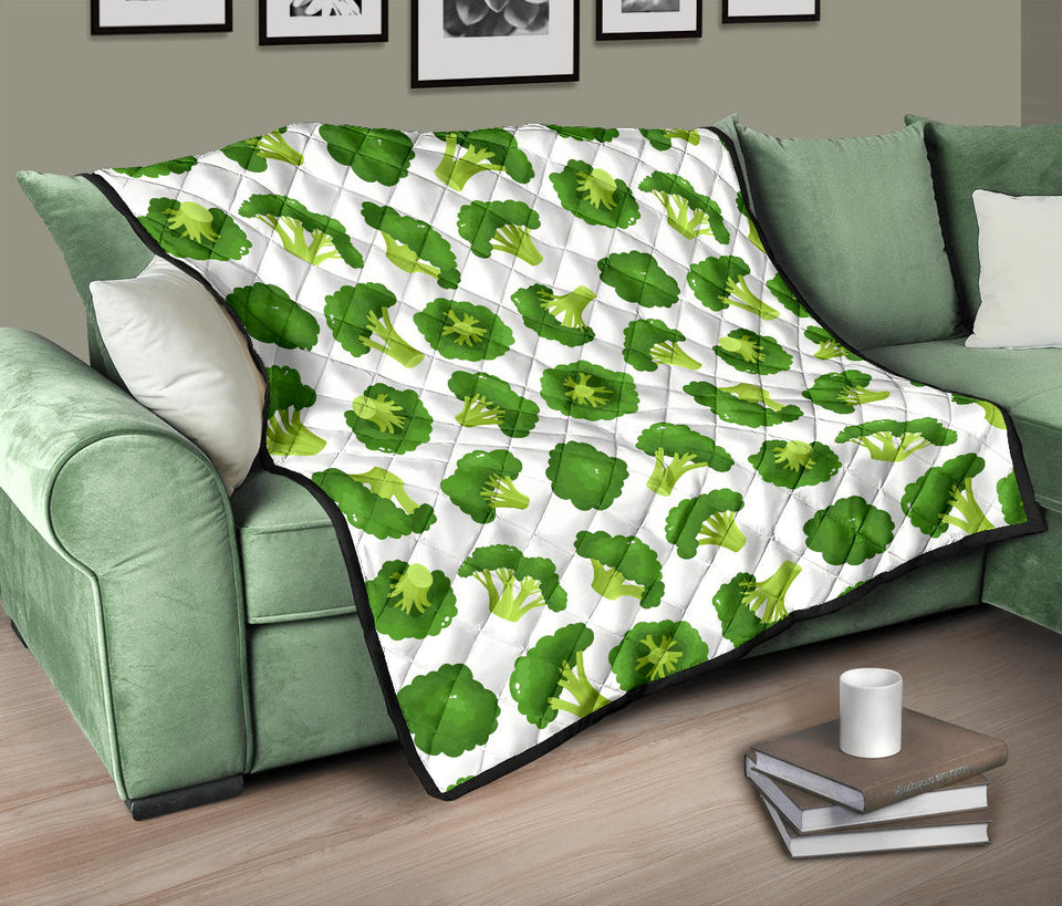 Cute Broccoli Pattern Premium Quilt